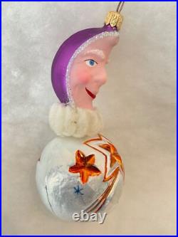 Christopher Radko Christmas Ornament SHOOTING THE MOON Magenta 94-033-2 Germany