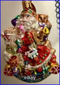 Christopher Radko Christmas Ornament Santa On Rocking Horse 1011707 RETIRED