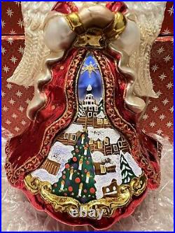 Christopher Radko Christmas Ornament Scene of Serenity Angel NEW