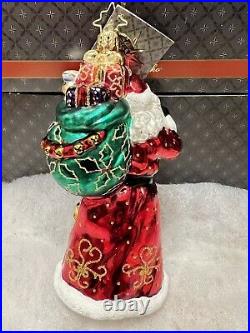 Christopher Radko Christmas Ornament Timely Delivery Santa NEW