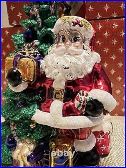 Christopher Radko Christmas Ornament Winter Cane Santa Claus NEW