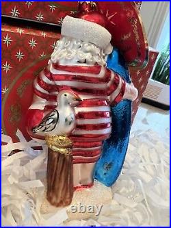 Christopher Radko Christmas Ornament Wishing for Waves Santa NEW