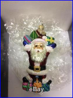 Christopher Radko Christmas Ornaments Lot of 17 Santa Snowman Angel 2000