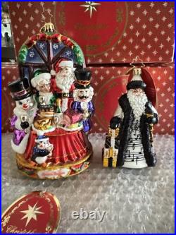 Christopher Radko Christmas Ornaments Santa Bundle