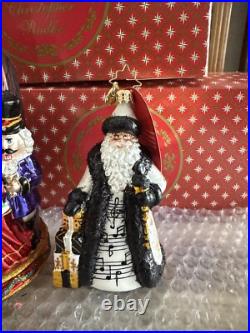 Christopher Radko Christmas Ornaments Santa Bundle