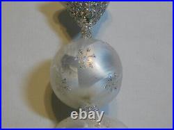 Christopher Radko Christmas Tree Topper Finial Ornament Santa Indent Whiterare