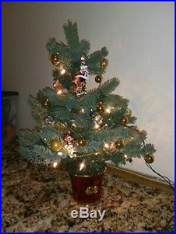 Christopher Radko Christmas Tree with 15 Collectible Ornaments RARE, Teleflora
