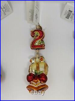 Christopher Radko Complete 12 Days Of Christmas Ornament Set NEW IN BOX