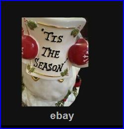Christopher Radko Cookie Jar Centerpiece Christmas Carol Snowman With Box