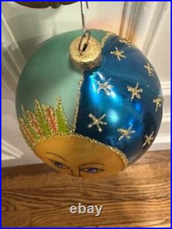 Christopher Radko Copernicus Italian Sun Moon Christmas Tree Ornament 962000
