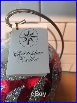 Christopher Radko Corinthian Triple Ball Ornament 97-399-c Large 10 Inches