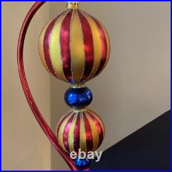 Christopher Radko Crimson Stripes Deluxe Drop Ornament