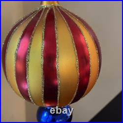 Christopher Radko Crimson Stripes Deluxe Drop Ornament