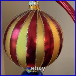 Christopher Radko Crimson Stripes Deluxe Drop Ornament