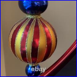 Christopher Radko Crimson Stripes Deluxe Drop Ornament