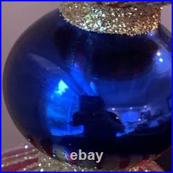 Christopher Radko Crimson Stripes Deluxe Drop Ornament