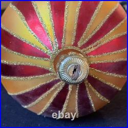 Christopher Radko Crimson Stripes Deluxe Drop Ornament