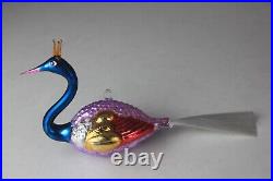 Christopher Radko Crowned Peacock Collectable Glass Ornament 94-377-0