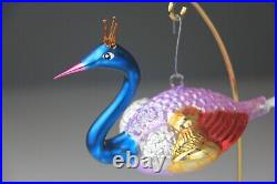 Christopher Radko Crowned Peacock Collectable Glass Ornament 94-377-0