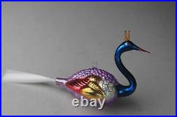 Christopher Radko Crowned Peacock Collectable Glass Ornament 94-377-0