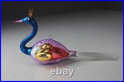 Christopher Radko Crowned Peacock Collectable Glass Ornament 94-377-0