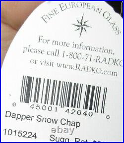 Christopher Radko DAPPER SNOW CHAP Snowman Christmas Ornament NWT 1015224+Box 9