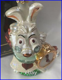 Christopher Radko DISNEY'S Alice In Wonderland Ornament WHITE RABBIT In Box