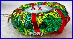 Christopher Radko D'LITE Wreath withCandles & Bow Ornament 1014079 VERY RARE ONE