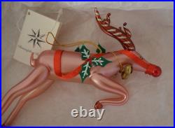 Christopher Radko Dash Away All Blown Glass Reindeer Christmas Ornament