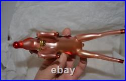 Christopher Radko Dash Away All Blown Glass Reindeer Christmas Ornament