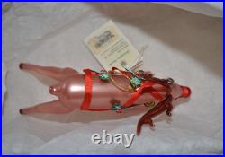 Christopher Radko Dash Away All Blown Glass Reindeer Christmas Ornament