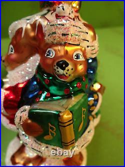 Christopher Radko Deer A Caroling Glass Ornament