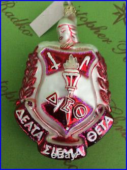 Christopher Radko Delta Sigma Theta Fraternity Glass Ornament