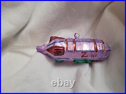Christopher Radko Dirigible Hand Painted Glass Ornament