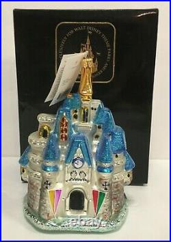 Christopher Radko Disney CINDERELLA CASTLE Exclusive Ornament in box with TAG
