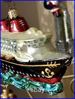 Christopher Radko Disney Cruise Line Ship Christmas Glass Ornament 00-DIS-44