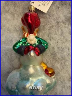 Christopher Radko Disney Donald Duck Skater Glass Hanging Christmas Ornament