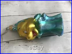 Christopher Radko/Disney Flounder The Little Mermaid Ornament Used