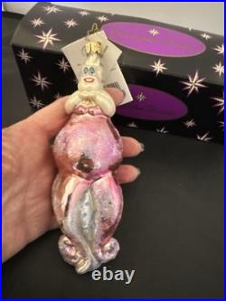 Christopher Radko Disney Little Mermaid URSULA Ornament 6.5 New in Box