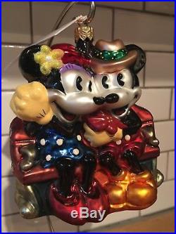 Christopher Radko Disney MICKEY and MINNIE Winter Romance 99-dis-28 Ornament