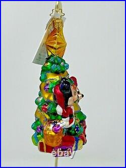 Christopher Radko Disney Mickey & Minnie's Christmas Glass Ornament 02-DIS-09