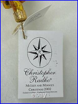 Christopher Radko Disney Mickey & Minnie's Christmas Glass Ornament 02-DIS-09