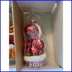 Christopher Radko Disney Mickey and Friends Snowball Fun 2000 6 Ornament Set COA