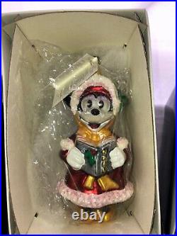 Christopher Radko Disney Ornament Lot Mickey & Minnie & Goofy & Daffy & Donald