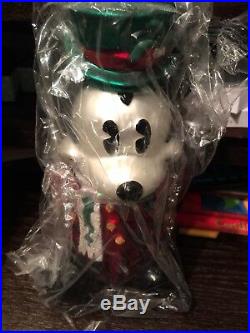 Christopher Radko Disney Ornaments Mistletoe Mickey & Holly Minnie Rare 1997 NIB