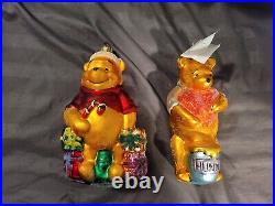 Christopher Radko Disney Ornaments Winnie the Pooh Valentines and Christmas