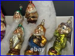 Christopher Radko Disney PETITE SNOW WHITE & THE SEVEN DWARFS Set 99-DIS-4