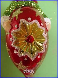Christopher Radko Disney Peter Pan Red Glass Ornament