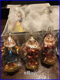Christopher Radko Disney Snow White And The Seven Dwarfs Ornament Set