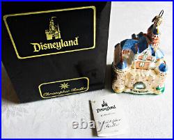 Christopher Radko Disneyland The Blue Castle 1999 glass ornament w hangtag & box